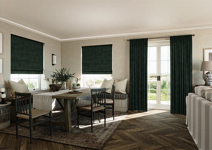 Faux Suede, Bottle Green - Made to Measure Curtains - Image 7